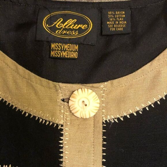 Flax Allure shacket type embroidered patchwork womens top art to wear - Picture 3 of 13